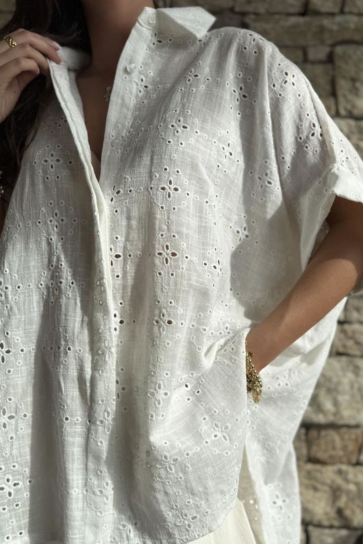 Zeta Otto Minerva Broderie Anglais Blouse